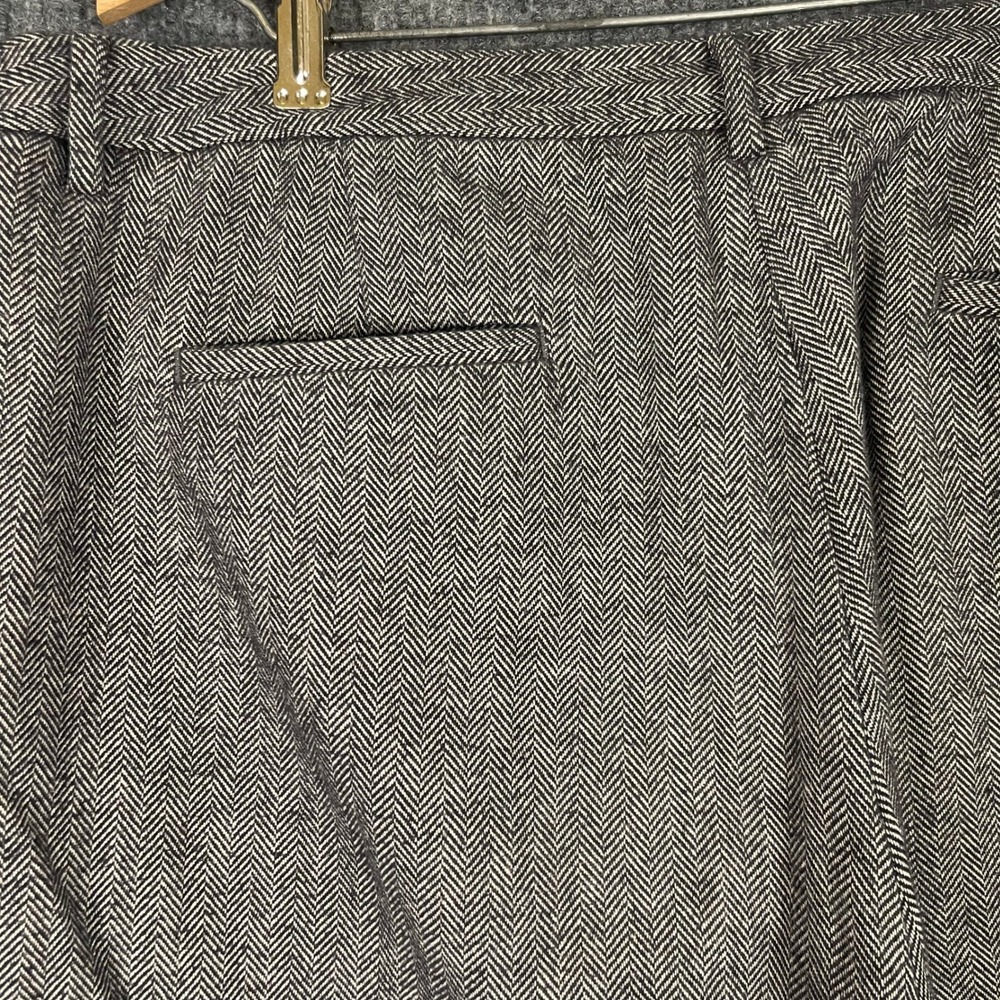 LL Bean Herringbone Dress Pants Trousers Womens 16 Black White Classic Fit‎ - Picture 10 of 15